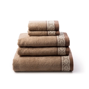 Set asciugamani di Spugna Sofy in Cotone 3+3 Gandebia