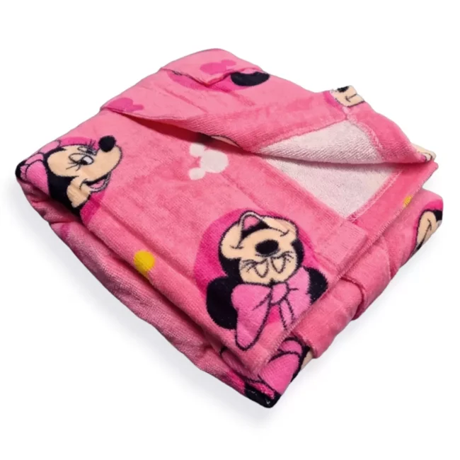 Accappatoio Per Bambina con Cappuccio in Spugna Minnie Mouse - immagine 3