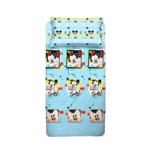 Completo Lenzuola In Cotone Mickey Mouse