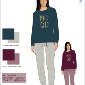 PIGIAMA DONNA SERAFINO INTERLOCK YMI716 Y&M